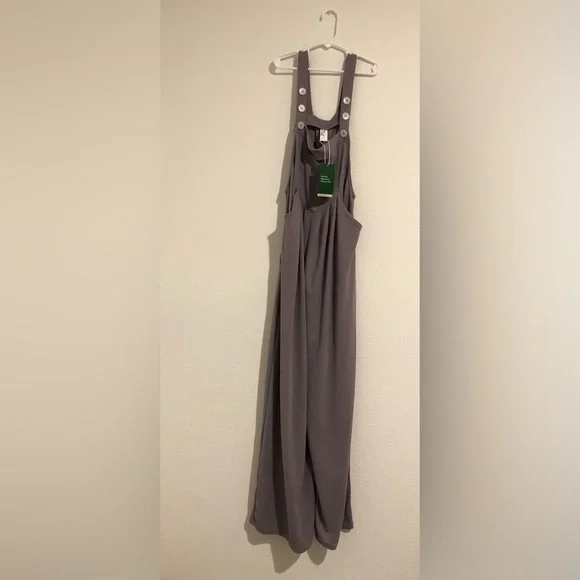 NWT Halara Women Adjustable Button Strap Casual Overalls Purple Jumpsuit Size XS - Picture 4 of 5